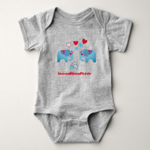 Ny Mamma - Rolig Elefanttryck Baby Bodysuit T Shirt
