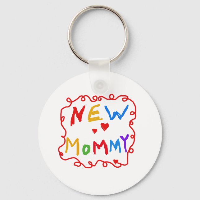 Ny Mamma-skjortor för primär Färg Nyckelring (Framsida)