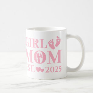 Ny Mamma Tjej Mamma med anpassat år för barn född Kaffemugg
