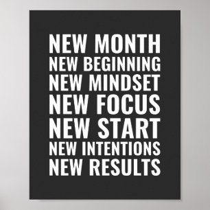 Ny månad - nystart Motivering Poster