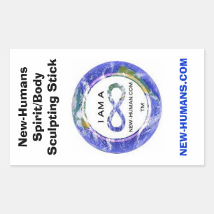 Ny människans spirit/Kroppsskulptstiftsetikett Rektangulärt Klistermärke