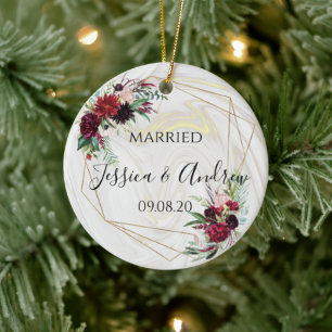 Ny marmor julgransprydnad keramik