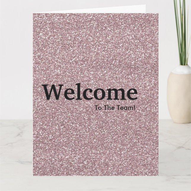 Ny medarbetares välkomstlista Glitter Kort (Framsida)