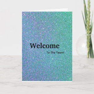 Ny medarbetares välkomstlista Guld Glitter Kort