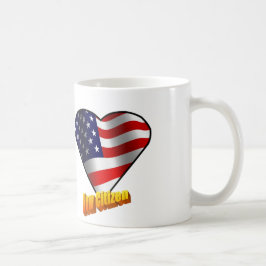 Ny medborgarestjärnor och randhjärta kaffemugg