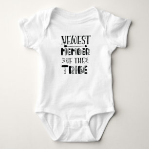 "Ny medlem av stammen" Funny Baby Bodykostym T Shirt