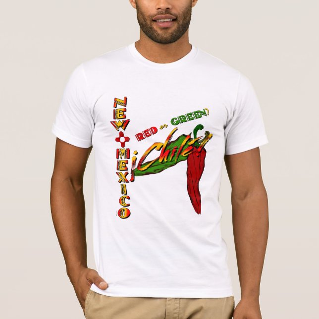 Ny - mexico Chilé - rött eller grönt? T Shirt (Framsida)