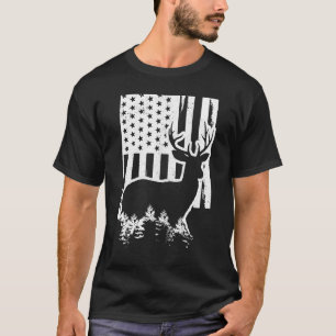 Ny Mexiko Älgjakt Statskarta USA Flagga Patriotisk T Shirt