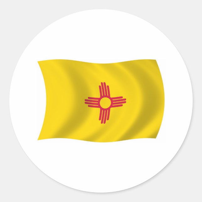 Ny Mexiko Flagga Klistermärke (Framsida)