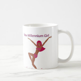 Ny milleniumflickabrunt kaffemugg