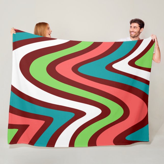 Ny modern vintage i generation, vacker kontrast fleecefilt (På plats)