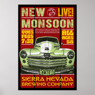 Ny MonsoonSierra Nevada som bryggar affischen för Poster