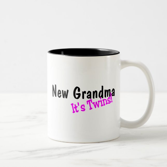 Ny mormor av twillingar Två-Tonad mugg (Höger)