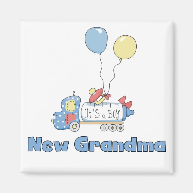 Ny mormor från Boy Lastbil Tshirts och presenter Magnet (Framsidan)