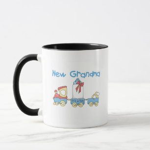 Ny mormor från Boy-Tåg Tshirts och gåvor Mugg