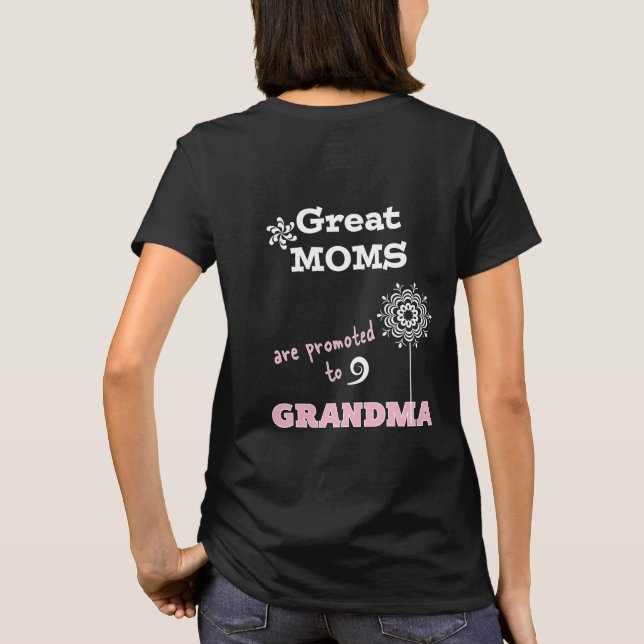 Ny mormor T-shirts Fantastisk mamma befordrad till (Baksida)
