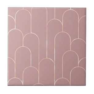 Ny muddrad Rosa Art Deco Stil keramik Kakelplatta