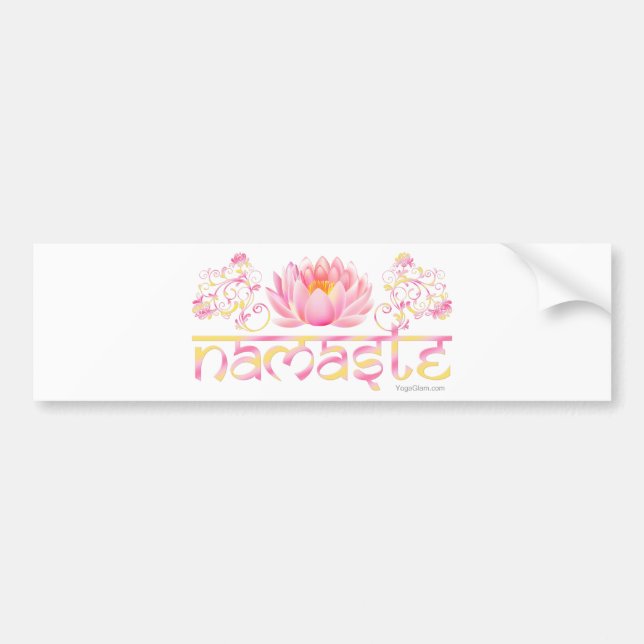 Ny Namaste lotusblomma Bildekal (Framsidan)