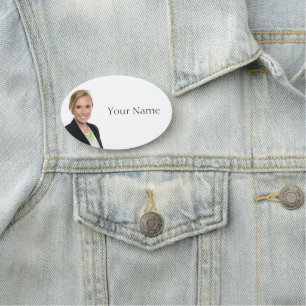NY! Namn bricka - 3 tum x 2 tum Oval Namnbricka