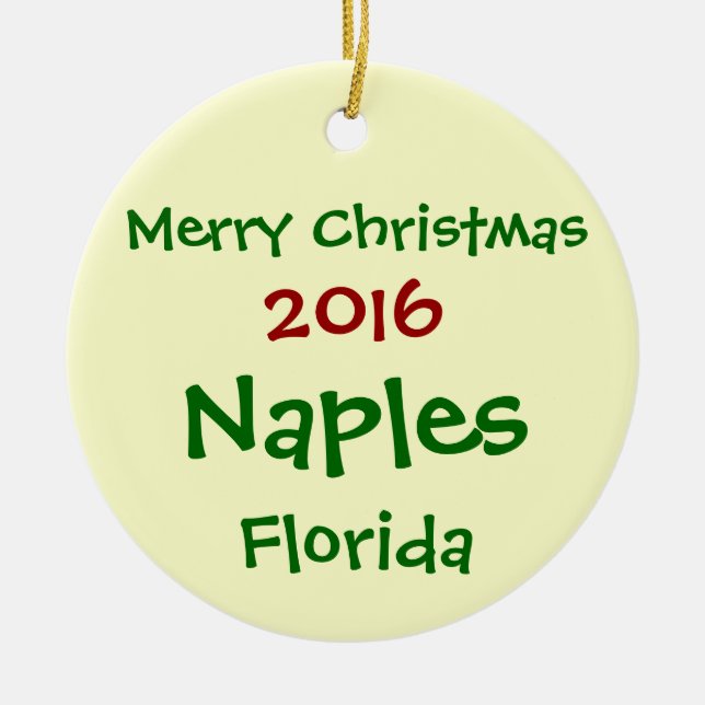 NY NAPLES FLORIDA GOD JULPRYDNAD 2016 JULGRANSPRYDNAD KERAMIK (Framsidan)