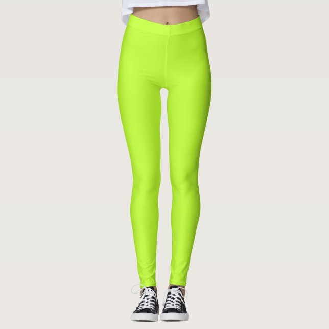 Ny Neon-Grönt Leggings (Framsida)