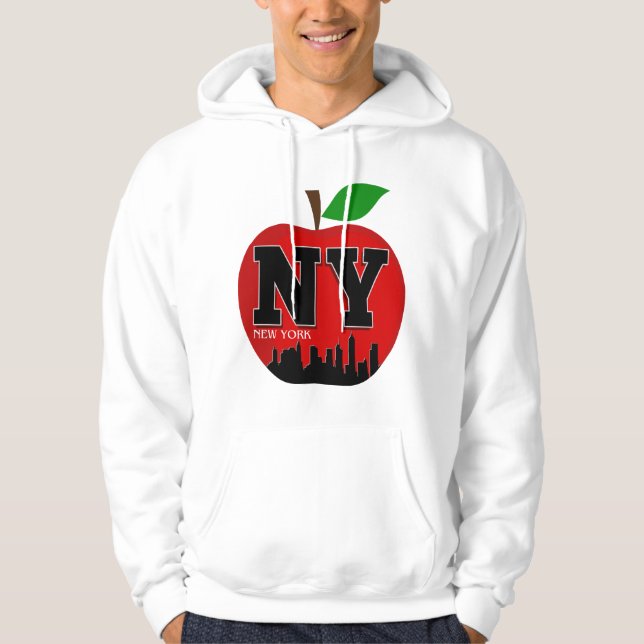 NY NEW YORK DEN STORA ÄPPLET HOODIE (Framsida)