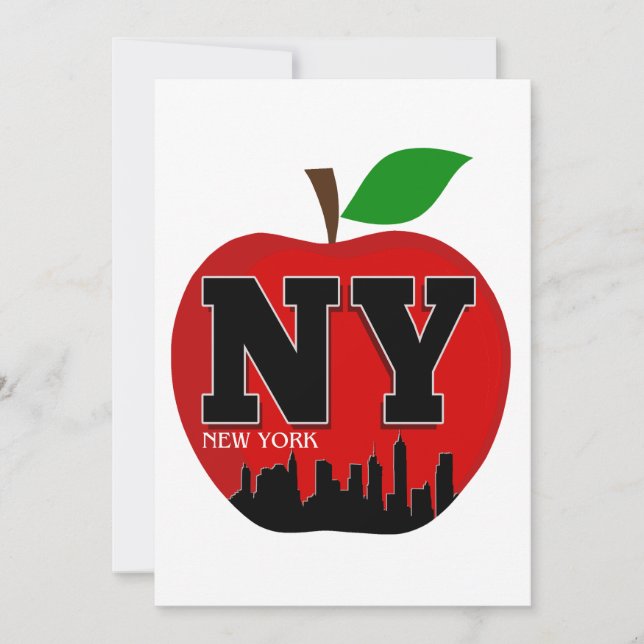 NY NEW YORK DET STORA ÄPPLET INBJUDNINGAR (Framsida)