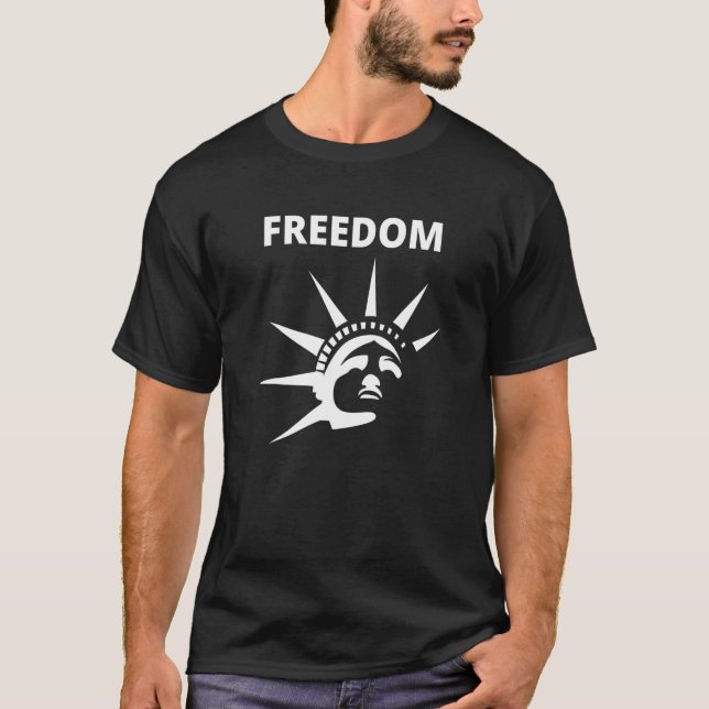 Ny New York Freedom Frihetsgudinnan T Shirt (Framsida)