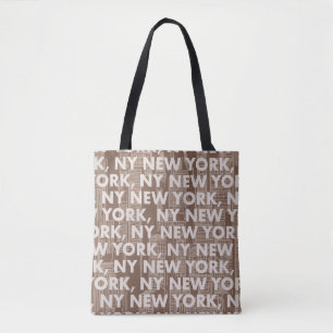 NY NEW YORK Graphic Mönster Tygkasse