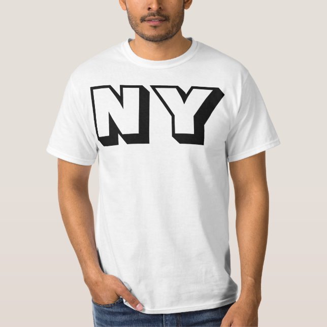 NY (New York) Stil 2 T Shirt (Framsida)