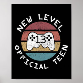 Ny nivå 13-Officiell Tonåring - Geeky Birthday Poster