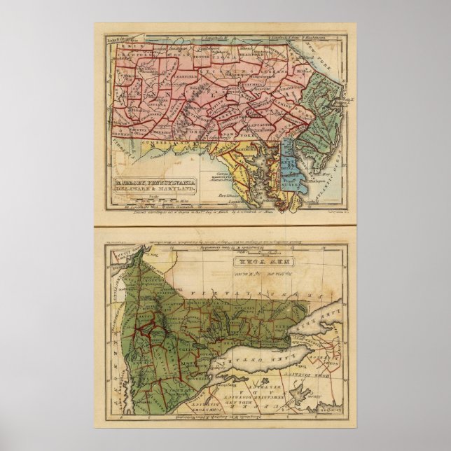 NY, NJ, Pa, Del, Md Poster (Framsidan)