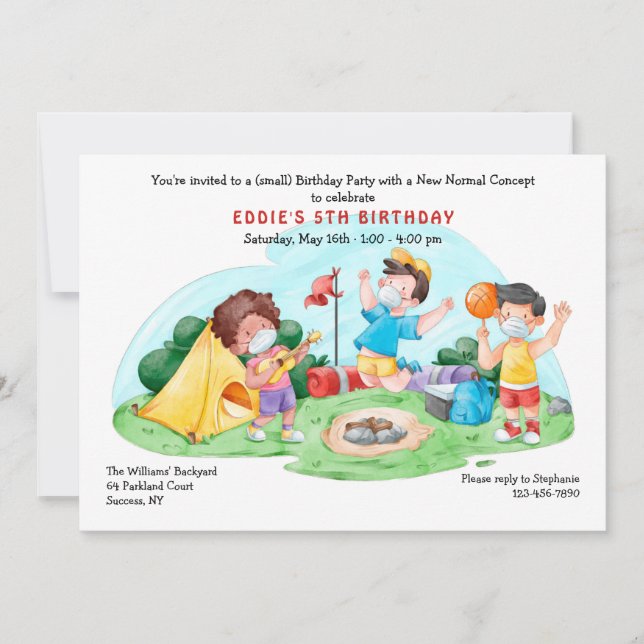 Ny Normal Utomhus Förlossningsfest Inbjudningar (Framsida)