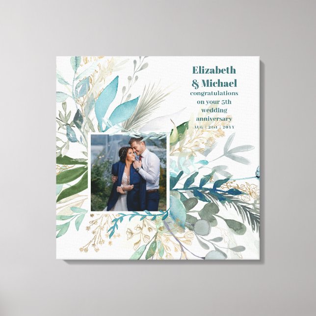 NY! Nyare Wed PHOTO-gåva eller årsdag Canvastryck (Framsida)