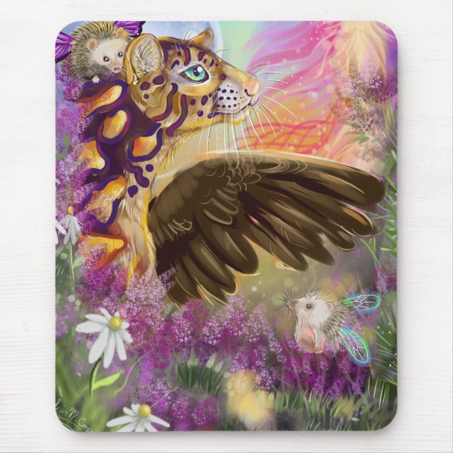 Ny nybörjare Clouded Leopard Fantasy Art Musmatta (Framsidan)