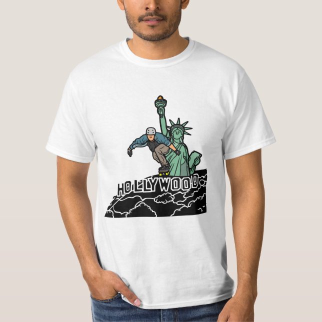 NY och LA Tshirt T Shirt (Framsida)