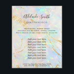 ny opalsten FAUX-holograf Flyer<br><div class="desc">skönhetssalon professionell makeup artist fluor</div>