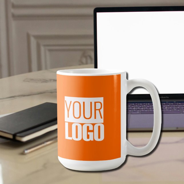 Ny orange - lägg till logotyp -promo kaffemugg (Skapare uppladdad)