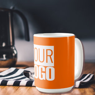 Ny orange - lägg till logotypen kaffemugg