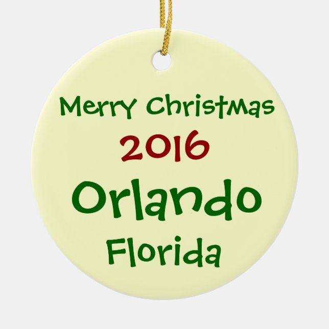 NY ORLANDO FLORIDA GOD JULPRYDNAD 2016 JULGRANSPRYDNAD KERAMIK (Framsidan)
