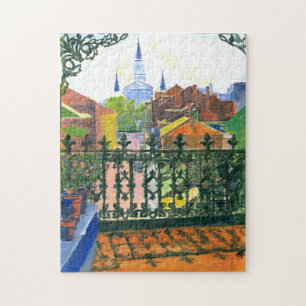 Ny Orleans Fransk Kvartalsbalkony Pussel