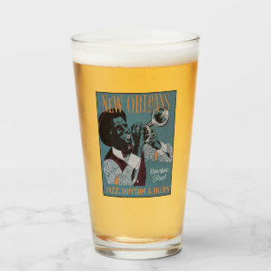 Ny Orleans Music anpassningsbar-text Glaskopp