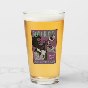 Ny Orleans Music anpassningsbar-text Glaskopp