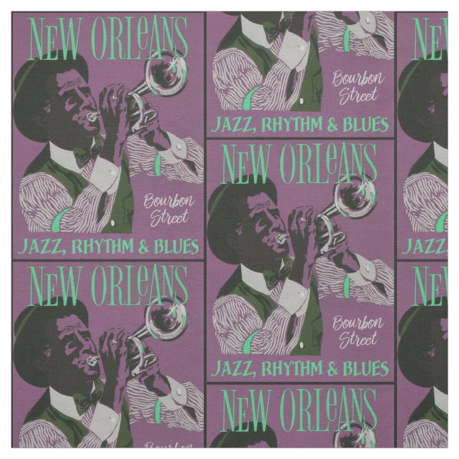 Ny Orleans Music-struktur Tyg (Provkarta)