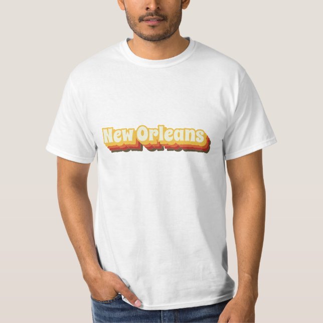 Ny Orleans Retro-text T Shirt (Framsida)