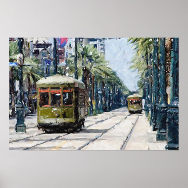Ny Orleans Streetcar-utskrift Poster (Framsidan)
