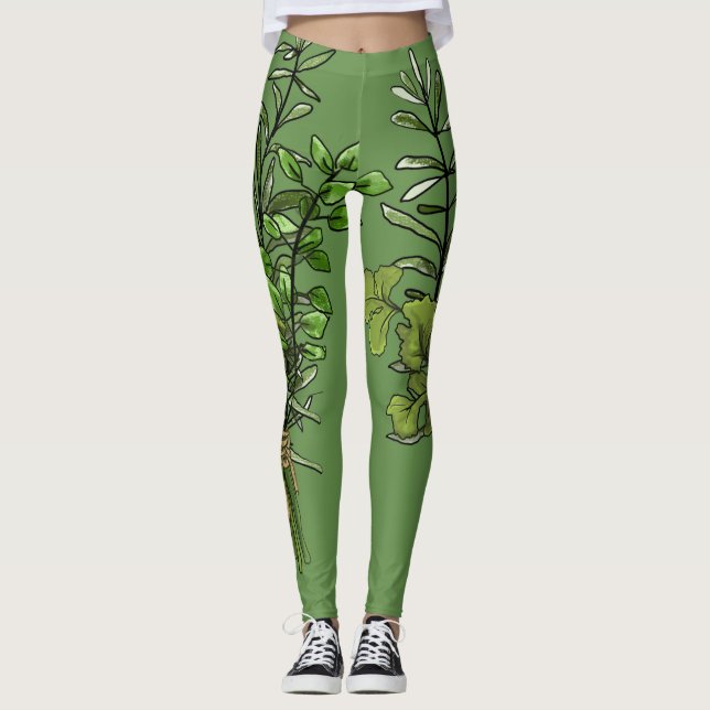 Ny örtdamasker leggings (Framsida)