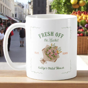 Ny på marknaden Bondbröllopsfirande på bondens mar Kaffemugg