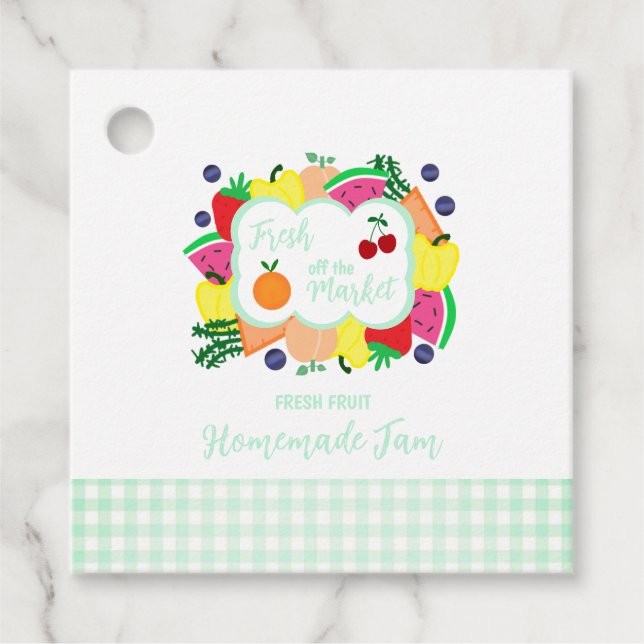 Ny på Marknaden Bröllopsdusch Hemlagad Sylt Gåvor Etiketter (Framsida)