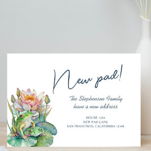 Ny Pad Cute Watercolor Grodor Vi Har Flyttat Meddelande